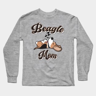 BEAGLE MOM CUTE BEAGLE SLEEPING DESIGN Long Sleeve T-Shirt